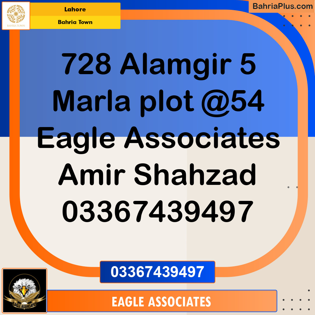 Residential Plot for Sale in Sector F - Alamgir Block -  Bahria Town, Lahore - (BP-122157)