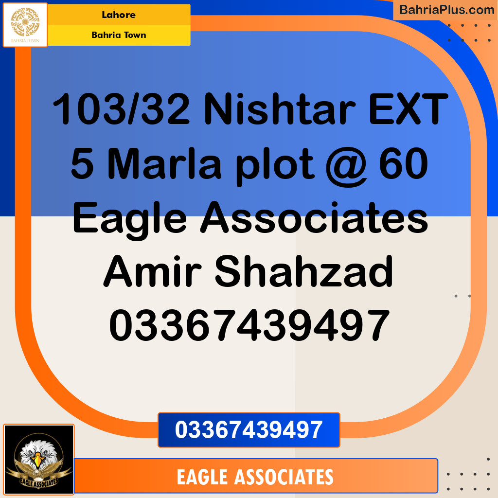 Residential Plot for Sale in Sector E - Nishtar Block -  Bahria Town, Lahore - (BP-122158)