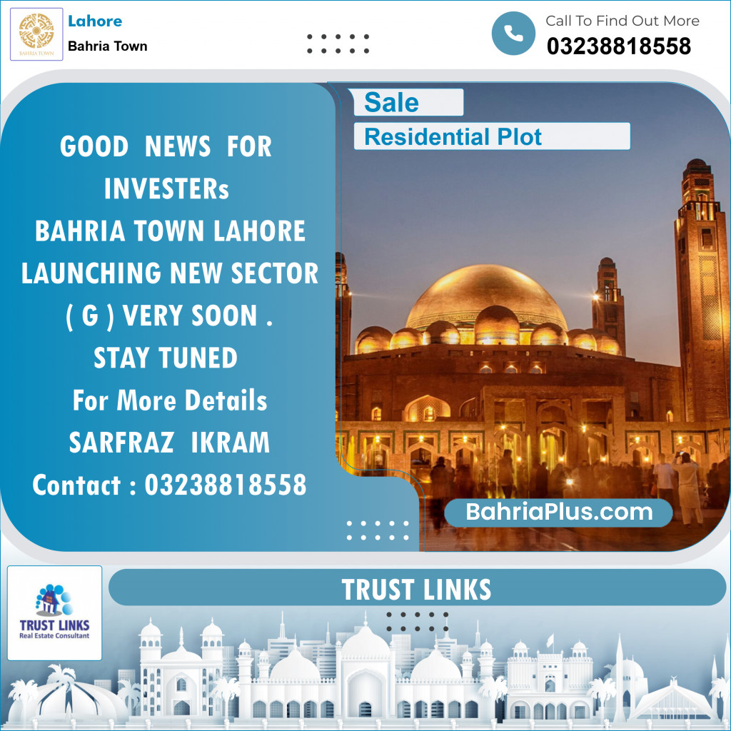 Residential Plot for Sale in Bahria Town, Lahore - (BP-122163)