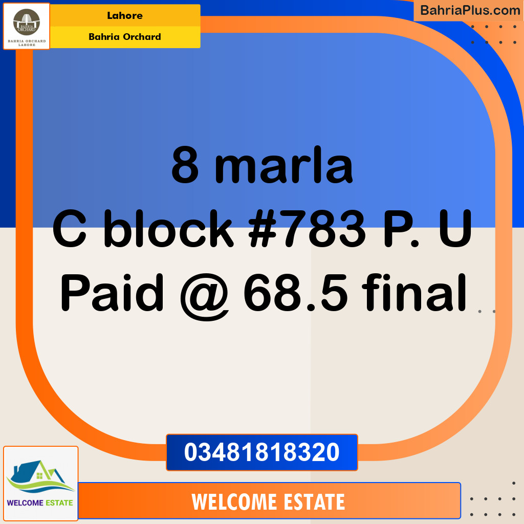 Residential Plot for Sale in Phase 2 - C Block -  Bahria Orchard, Lahore - (BP-122218)