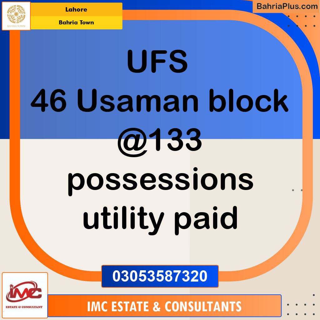 Residential Plot for Sale in Sector B - Usman Block -  Bahria Town, Lahore - (BP-122313)