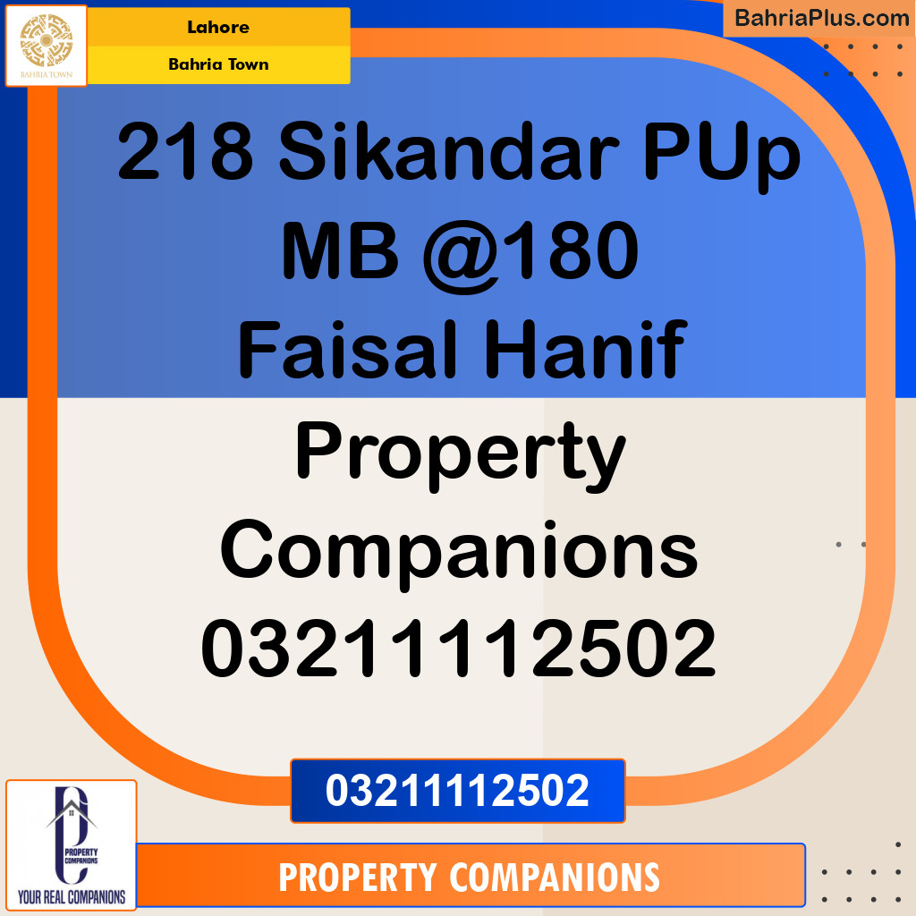 Residential Plot for Sale in Sector F - Sikander Block -  Bahria Town, Lahore - (BP-122405)