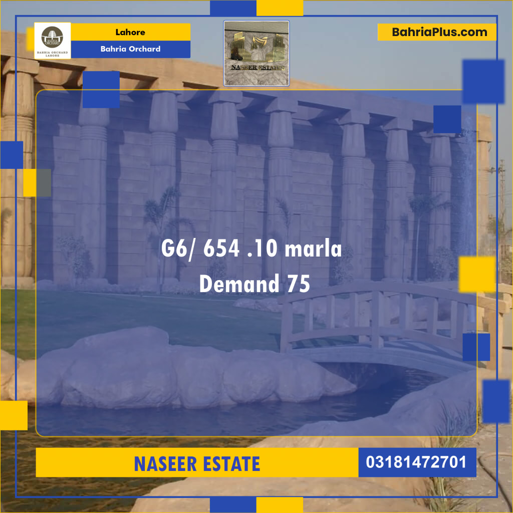 Residential Plot for Sale in Phase 4 - G6 Block -  Bahria Orchard, Lahore - (BP-122419)