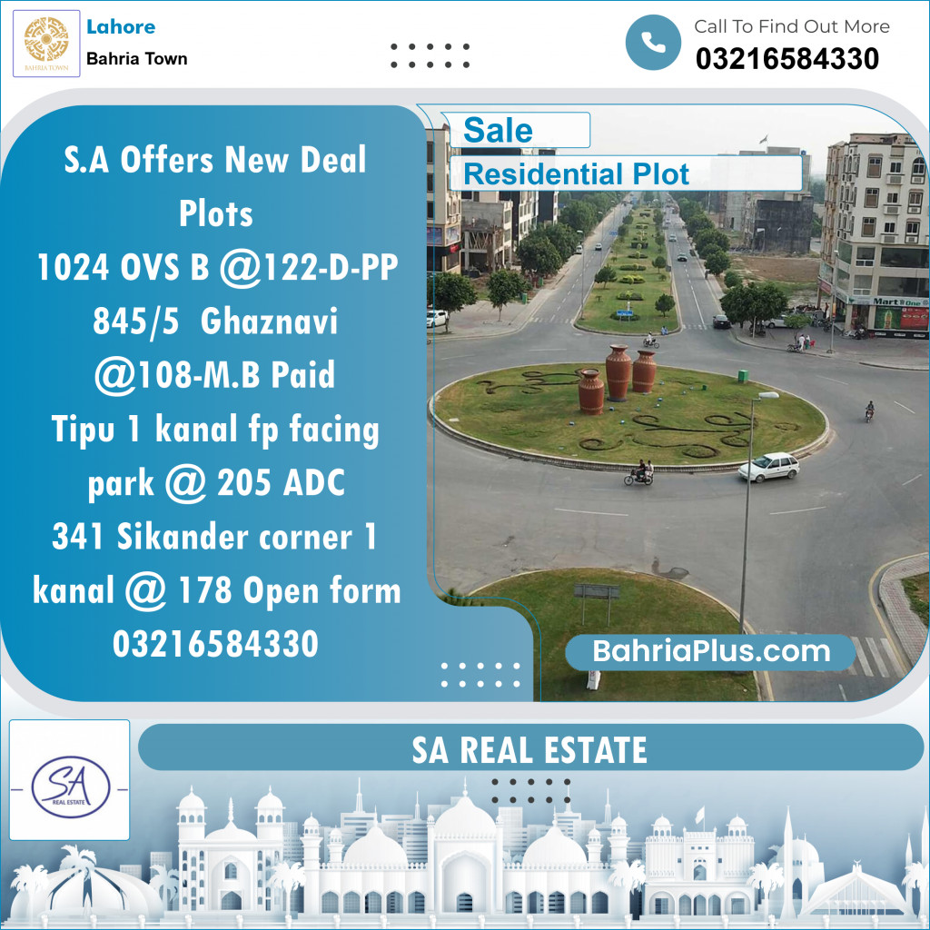 Residential Plot for Sale in Overseas B -  Bahria Town, Lahore - (BP-122509)