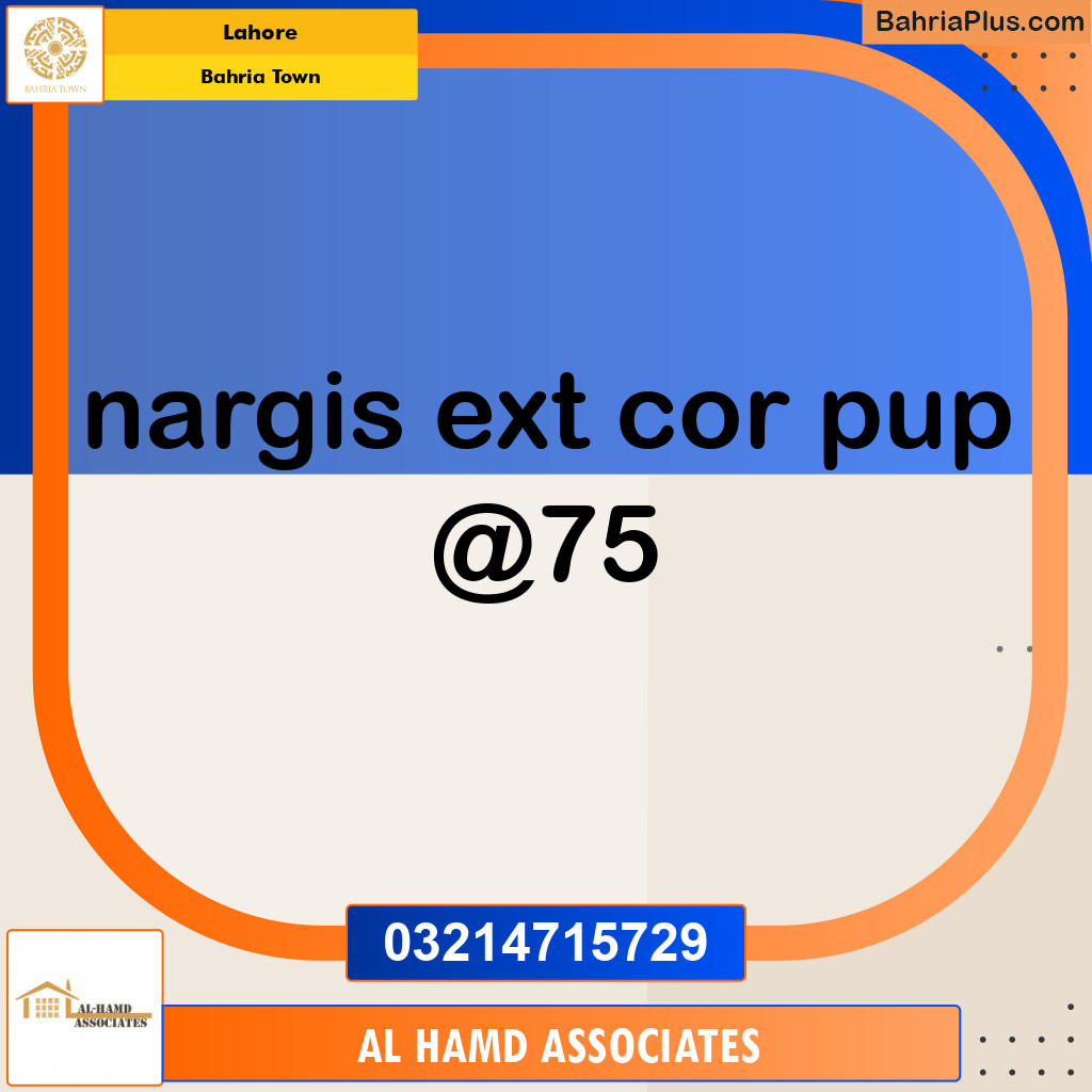 Residential Plot for Sale in Sector C - Nargis/Hussain Ext. -  Bahria Town, Lahore - (BP-122553)