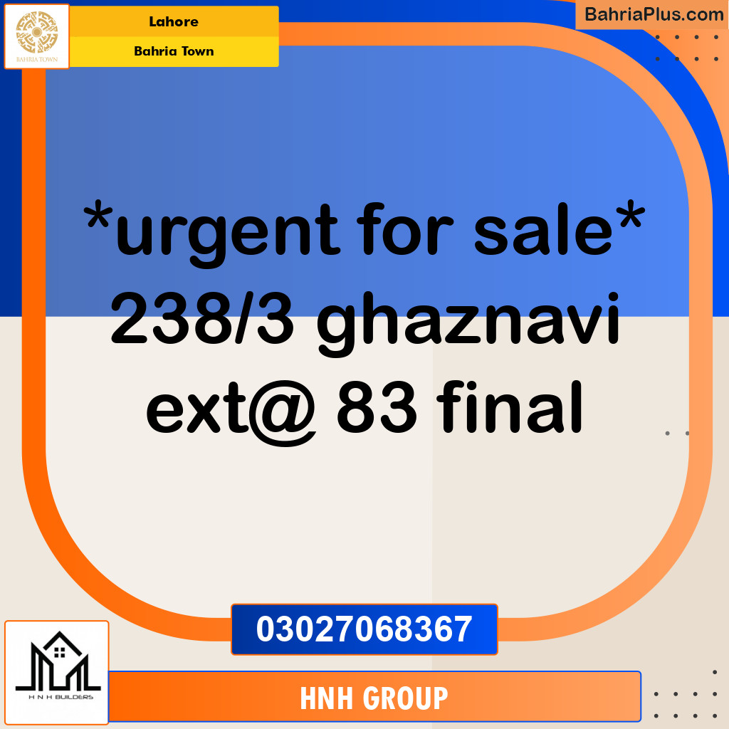 Residential Plot for Sale in Sector F - Ghaznavi Ext. Block -  Bahria Town, Lahore - (BP-122656)
