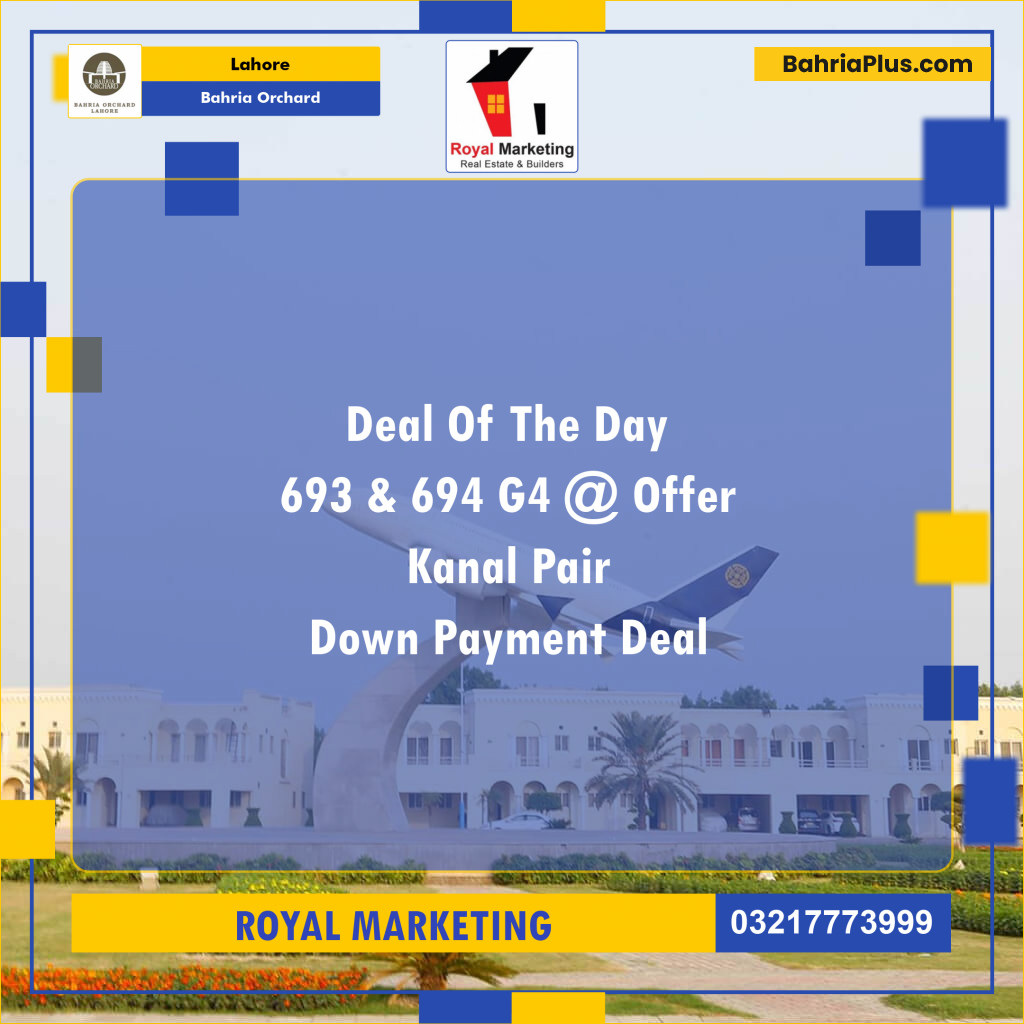 Residential Plot for Sale in Phase 4 - G4 Block -  Bahria Orchard, Lahore - (BP-122748)