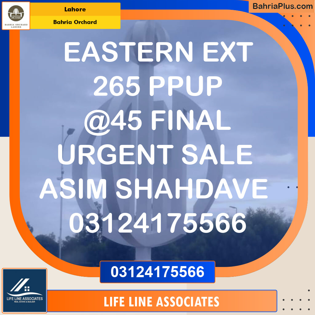 Residential Plot for Sale in Bahria Orchard, Lahore - (BP-122900)