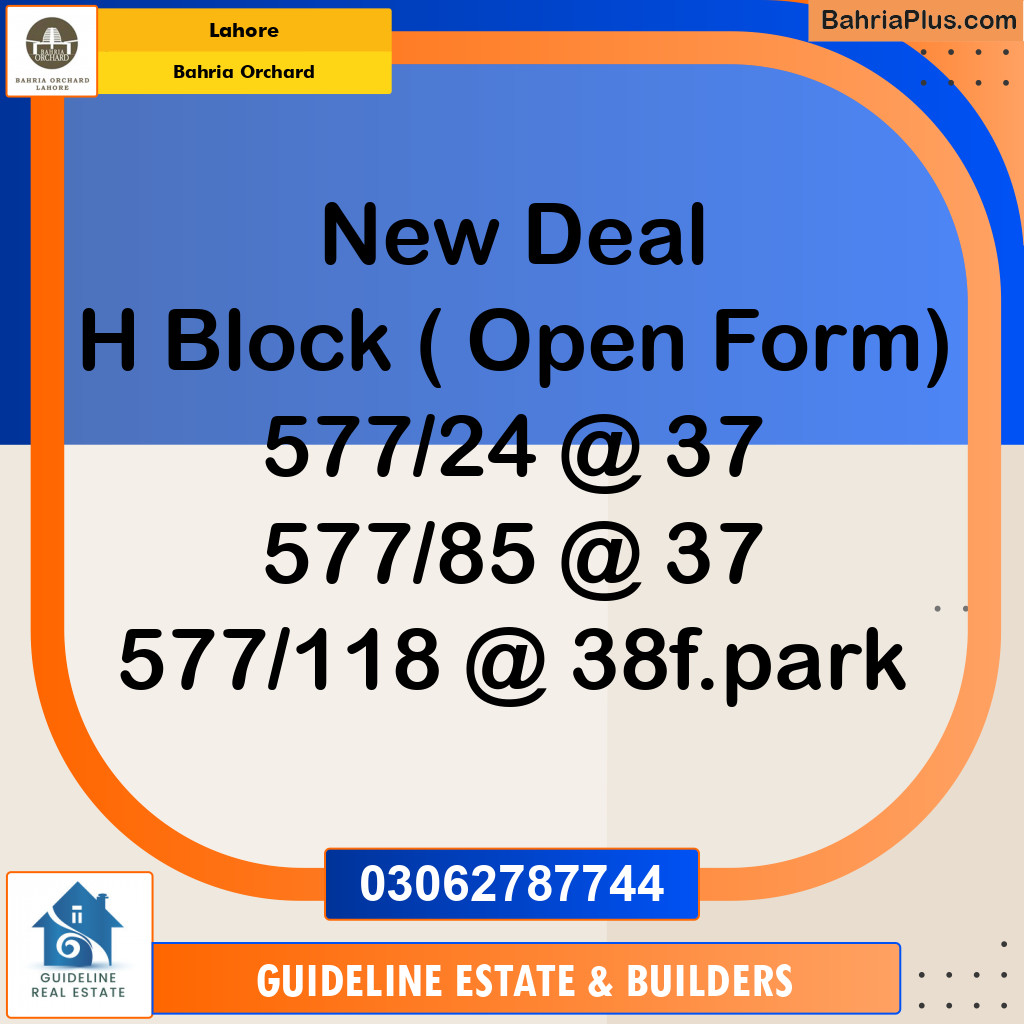 Residential Plot for Sale in Bahria Orchard, Lahore - (BP-122969)