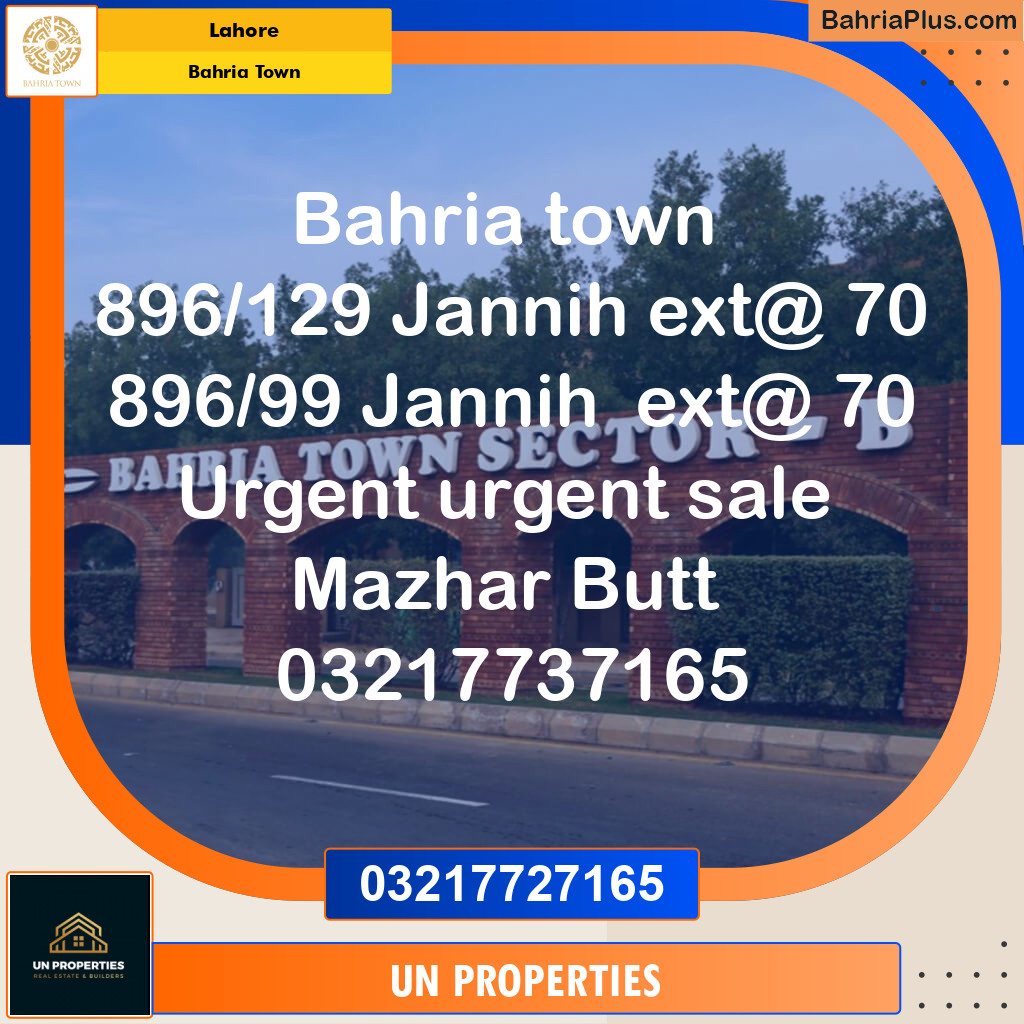 Residential Plot for Sale in Bahria Town, Lahore - (BP-122973)