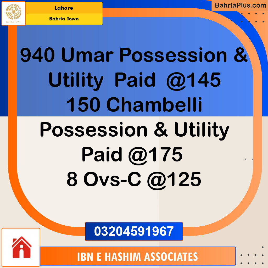 Residential Plot for Sale in Bahria Town, Lahore - (BP-122992)