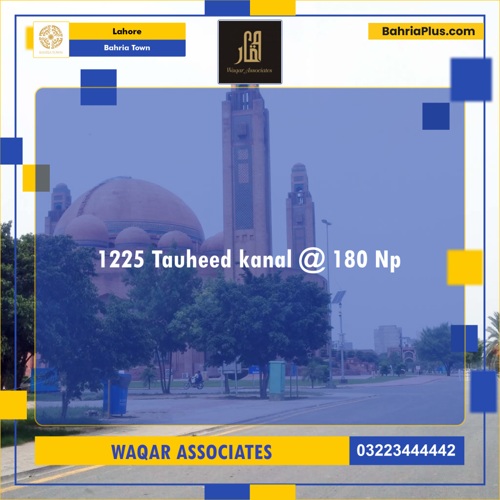 Residential Plot for Sale in Bahria Town, Lahore - (BP-123024)