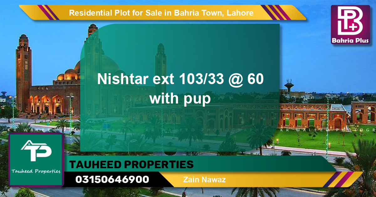 Residential Plot for Sale in Bahria Town, Lahore - (BP-123036)