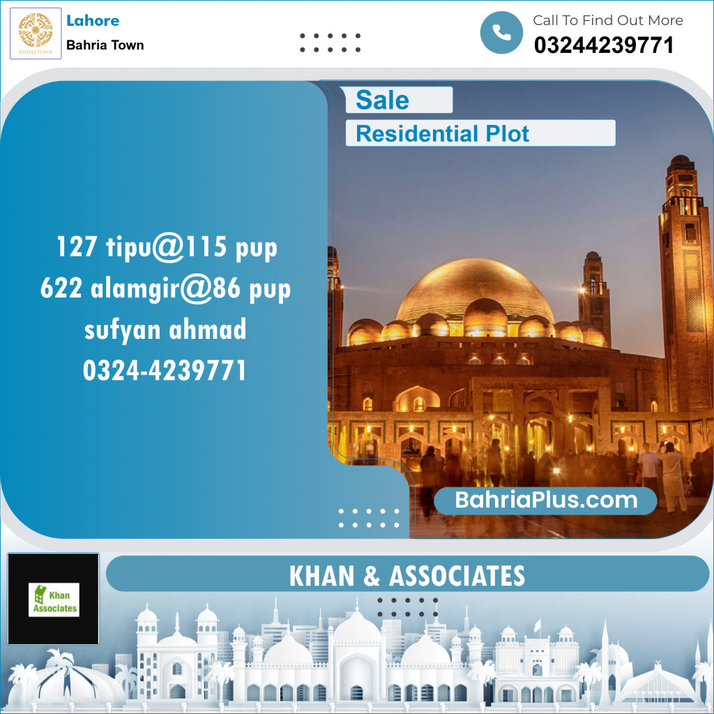 Residential Plot for Sale in Bahria Town, Lahore - (BP-123038)