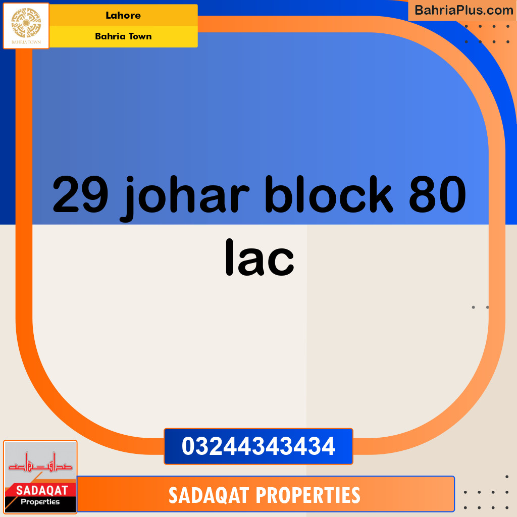 Residential Plot for Sale in Bahria Town, Lahore - (BP-123069)