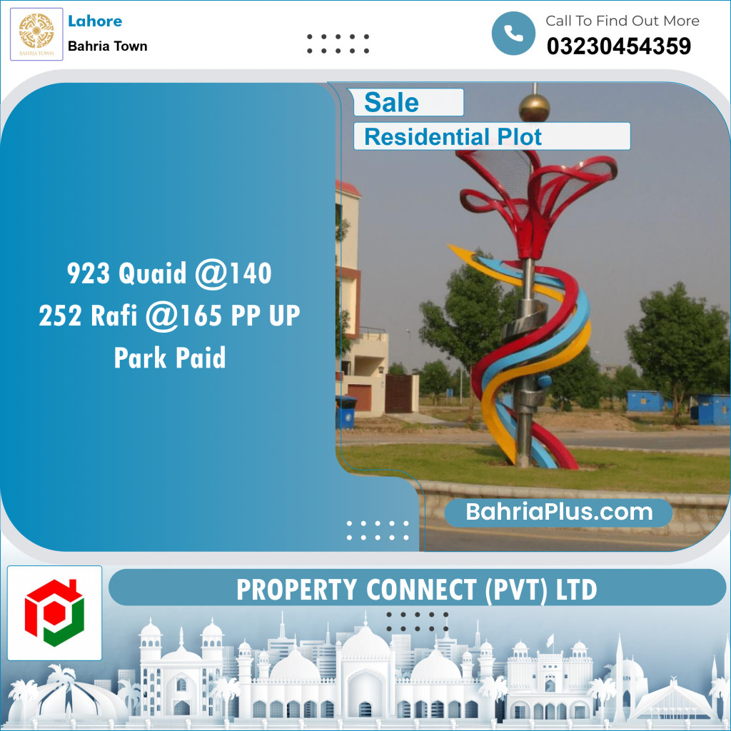 Residential Plot for Sale in Bahria Town, Lahore - (BP-123089)
