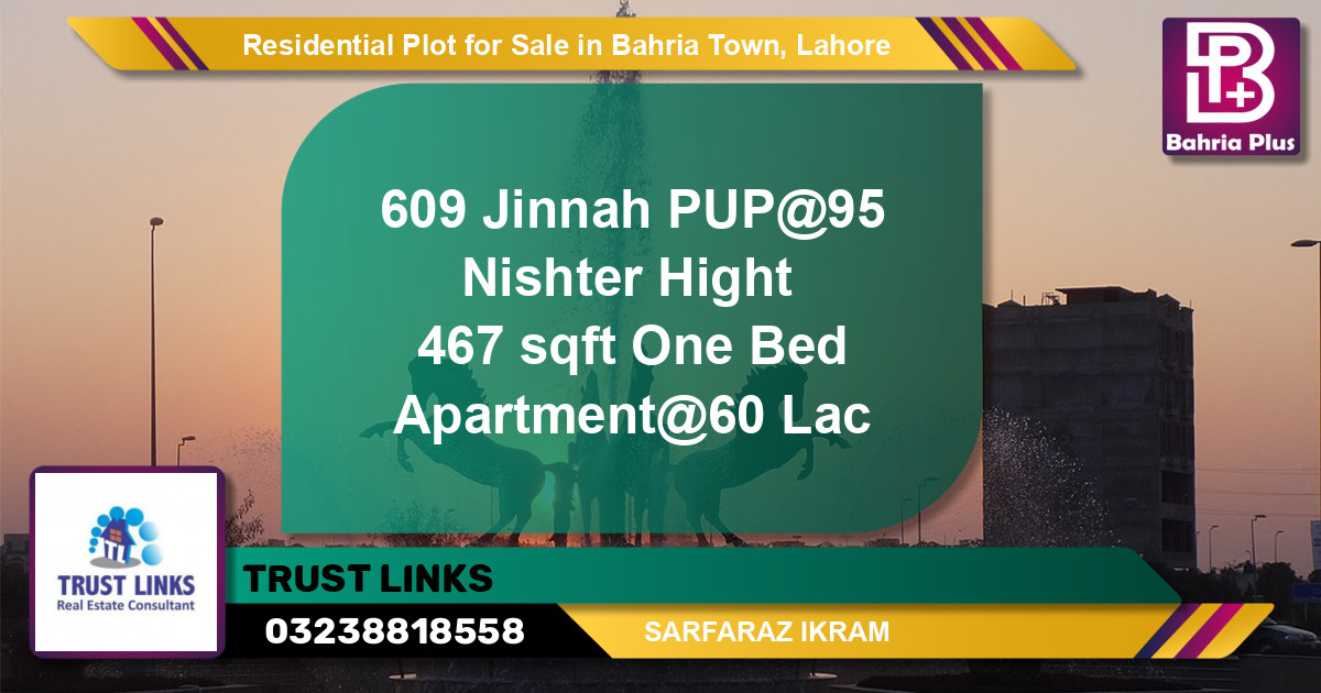 Residential Plot for Sale in Bahria Town, Lahore - (BP-123100)