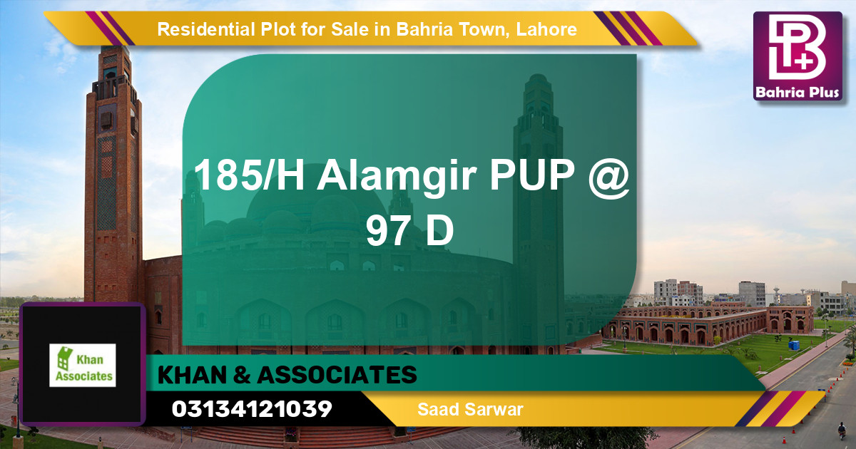 Residential Plot for Sale in Sector F - Alamgir Block -  Bahria Town, Lahore - (BP-123170)