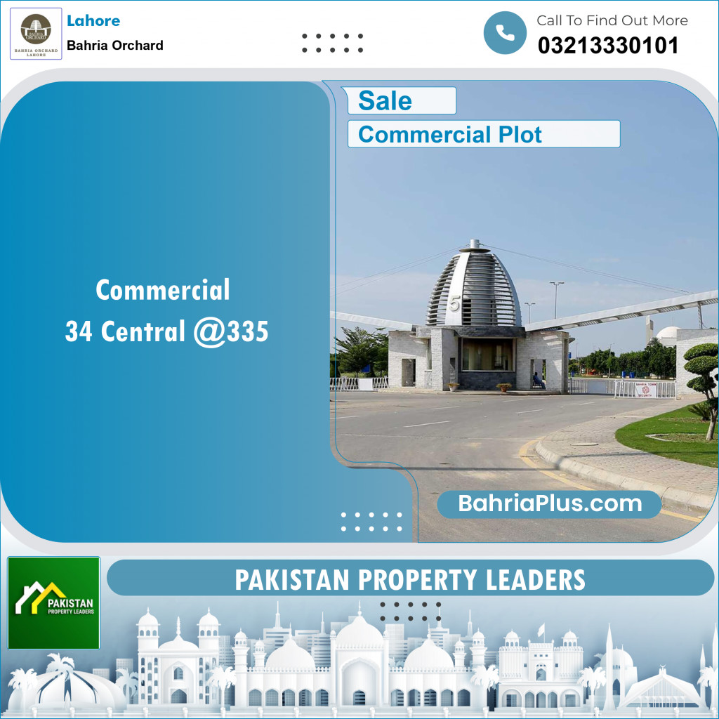 Commercial Plot for Sale in Phase 1 - Central Commercial -  Bahria Orchard, Lahore - (BP-123176)