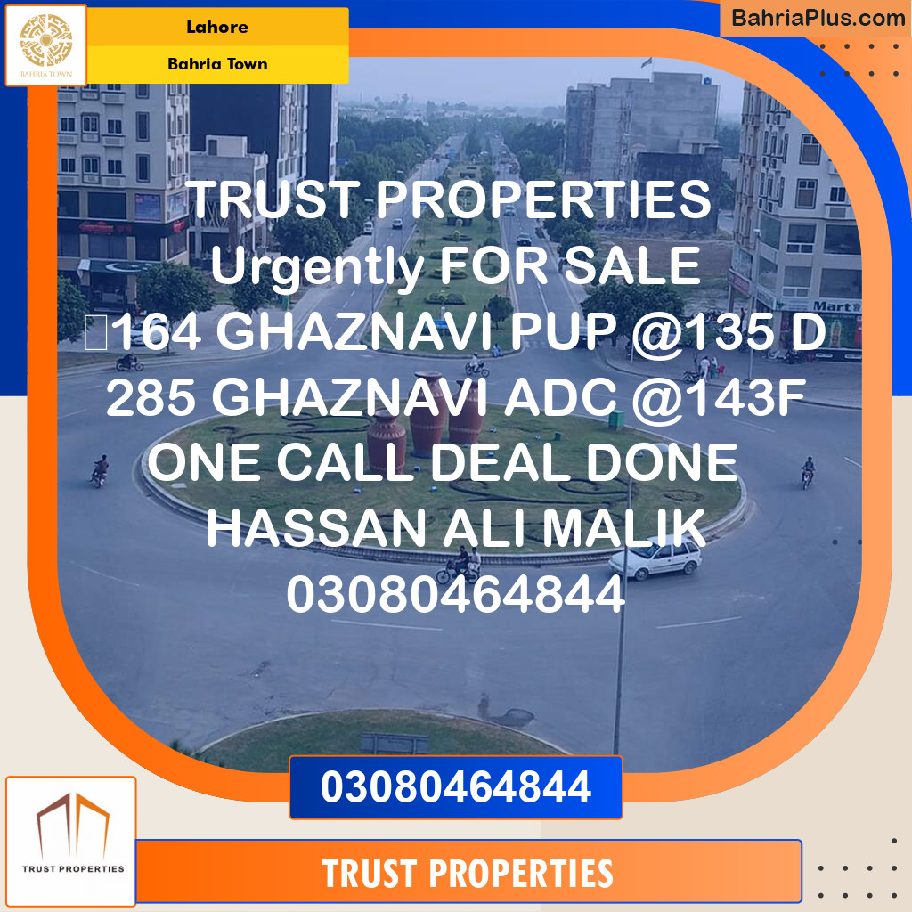 Residential Plot for Sale in Sector F - Ghaznavi Block -  Bahria Town, Lahore - (BP-123335)