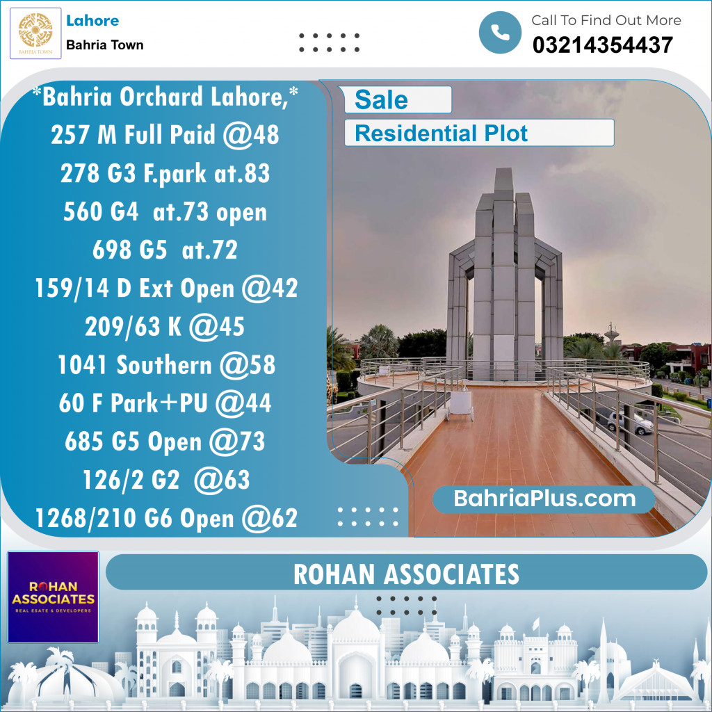 Residential Plot for Sale in Bahria Town, Lahore - (BP-123359)
