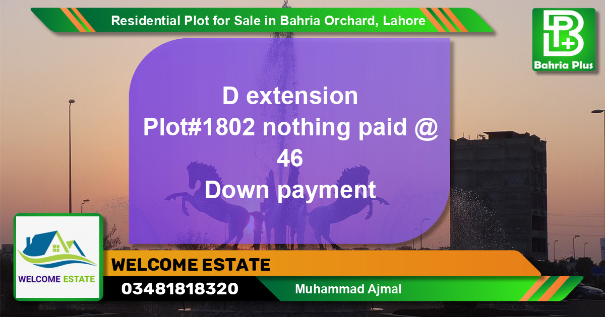 Residential Plot for Sale in Bahria Orchard, Lahore - (BP-123398)