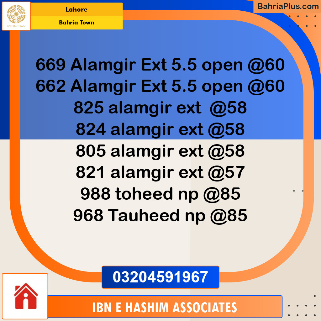 Residential Plot for Sale in Bahria Town, Lahore - (BP-123542)