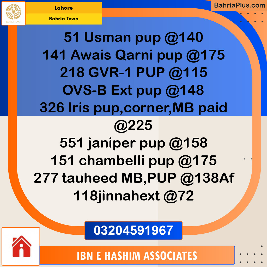 Residential Plot for Sale in Bahria Town, Lahore - (BP-123546)