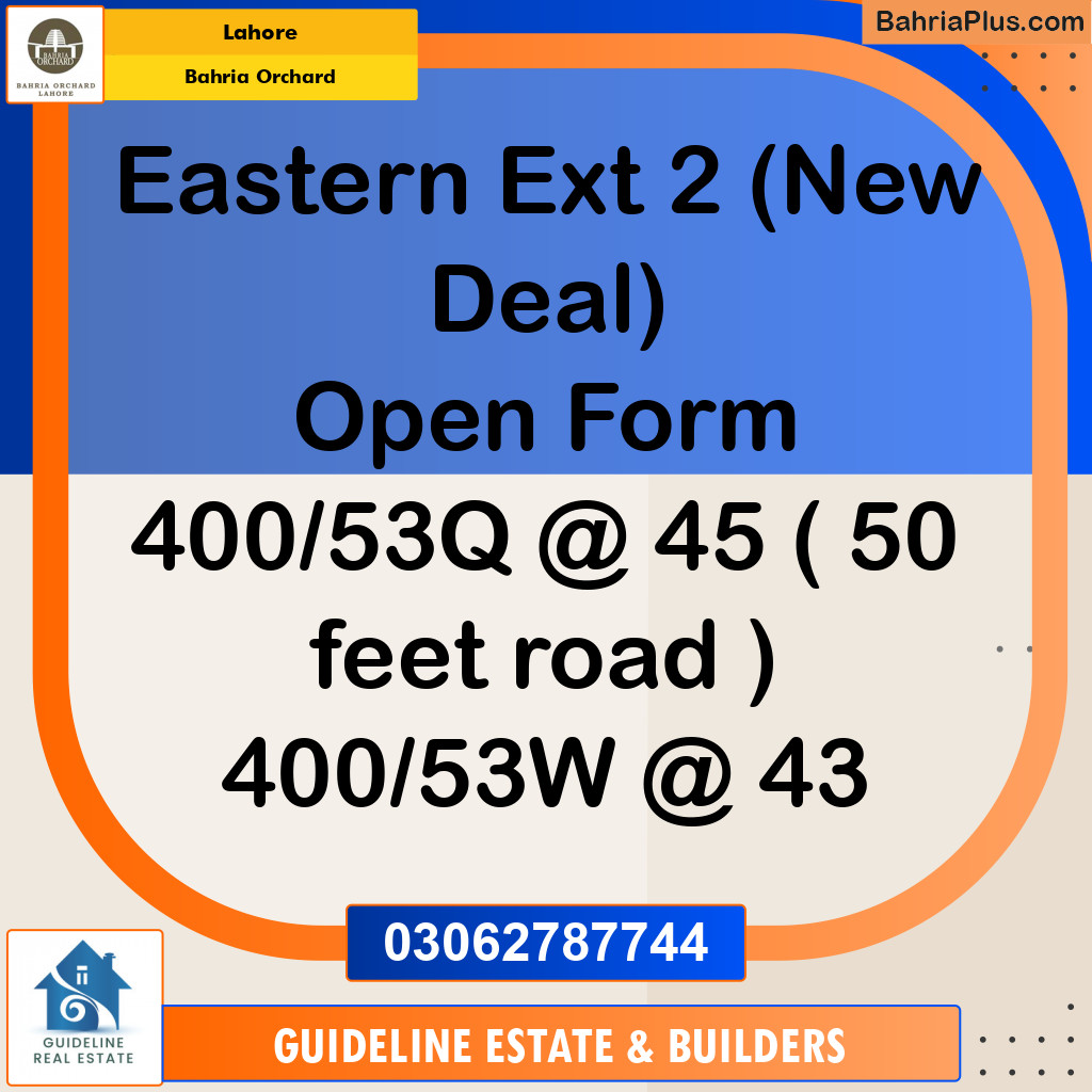 Residential Plot for Sale in Bahria Orchard, Lahore - (BP-123560)