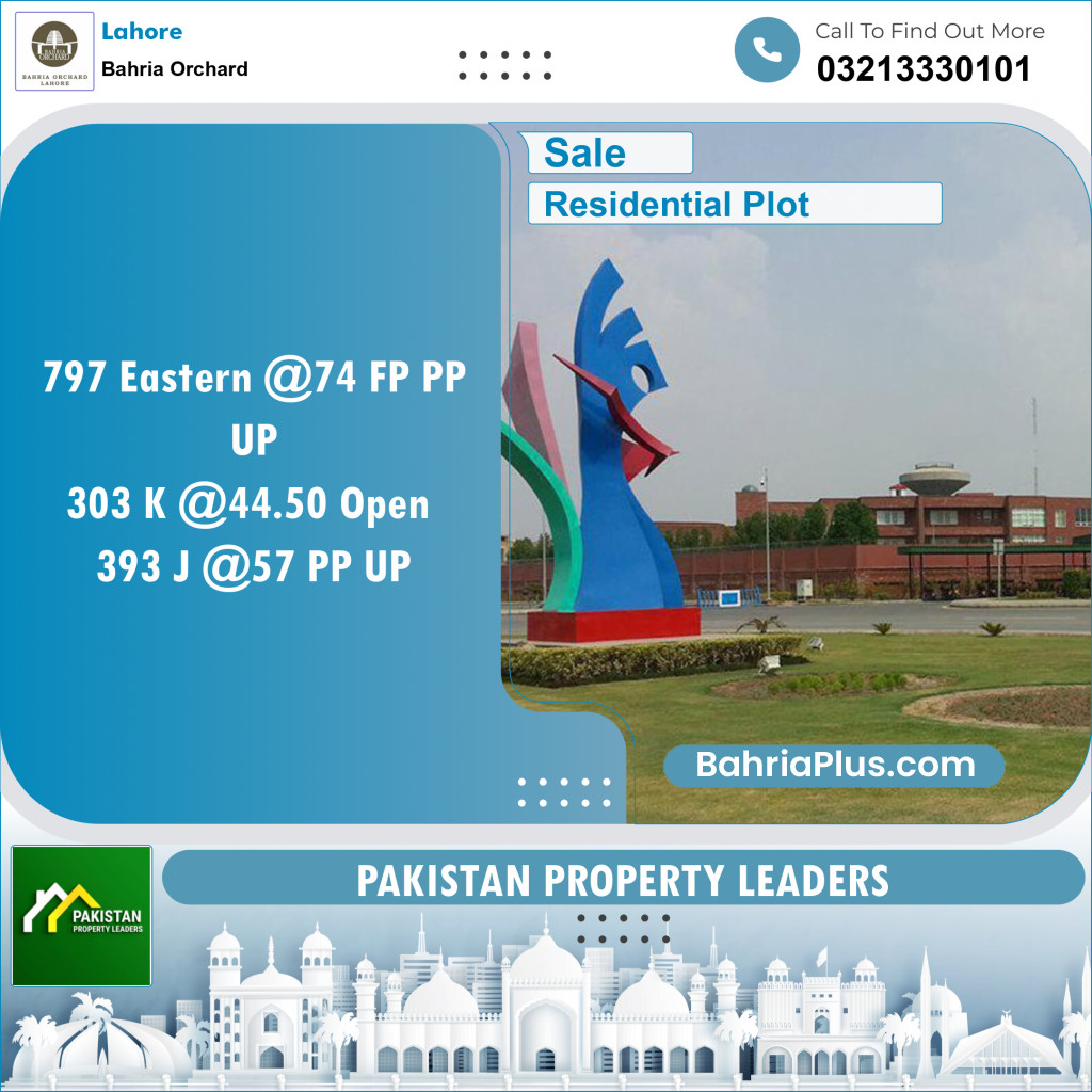 Residential Plot for Sale in Bahria Orchard, Lahore - (BP-123572)