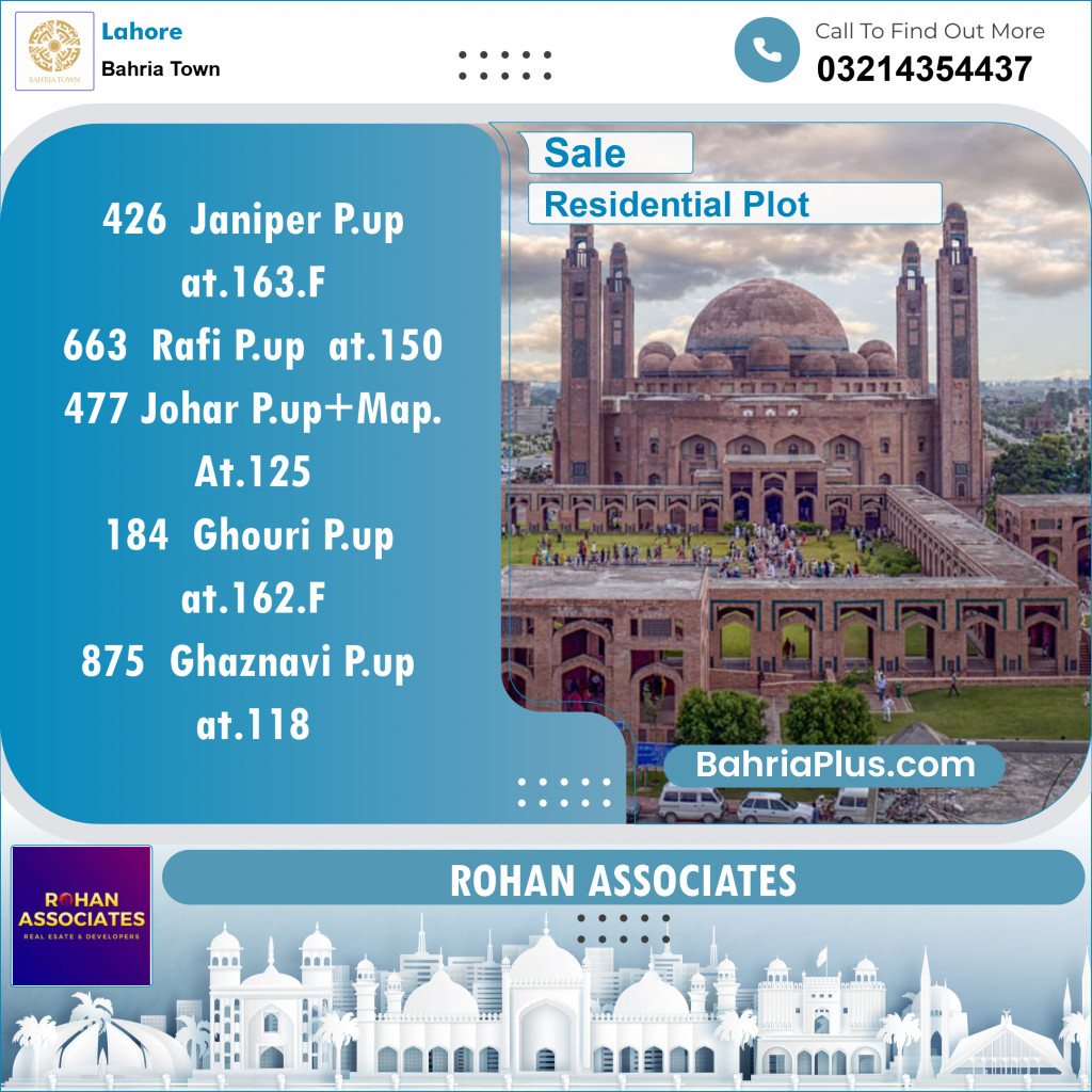 Residential Plot for Sale in Bahria Town, Lahore - (BP-123594)