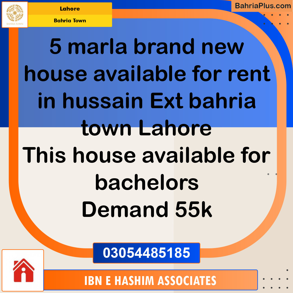 Residential House for Rent in Bahria Town, Lahore - (BP-123628)