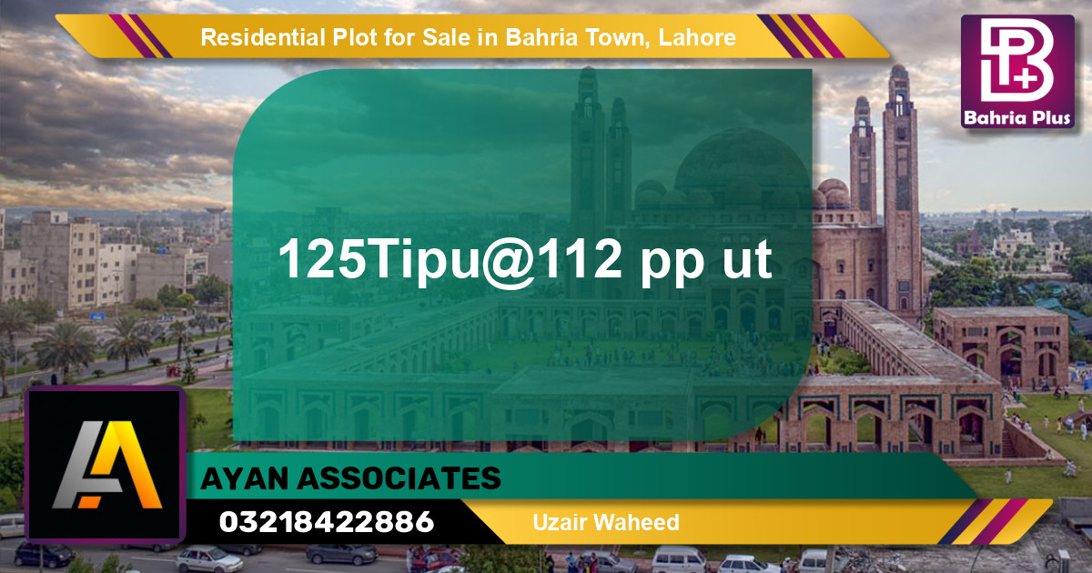 Residential Plot for Sale in Bahria Town, Lahore - (BP-123666)