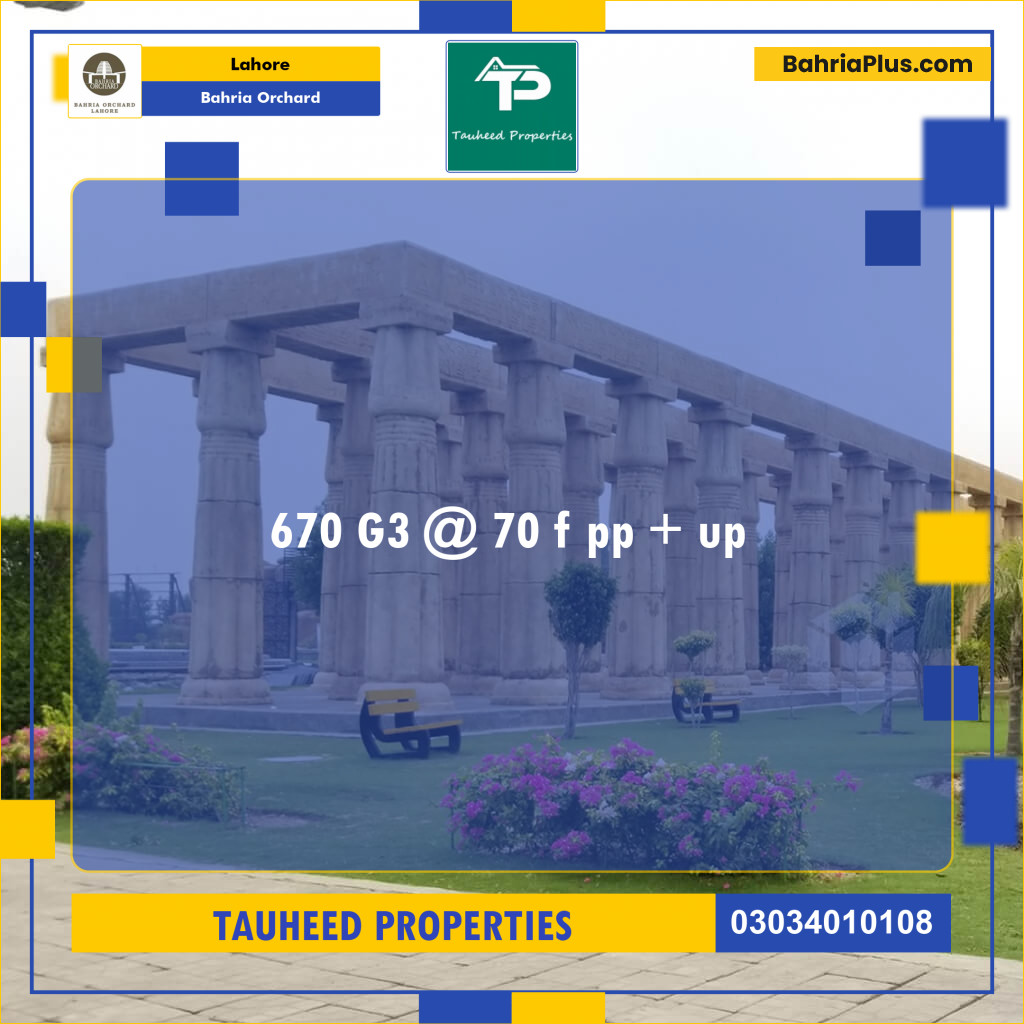 Residential Plot for Sale in Bahria Orchard, Lahore - (BP-123728)