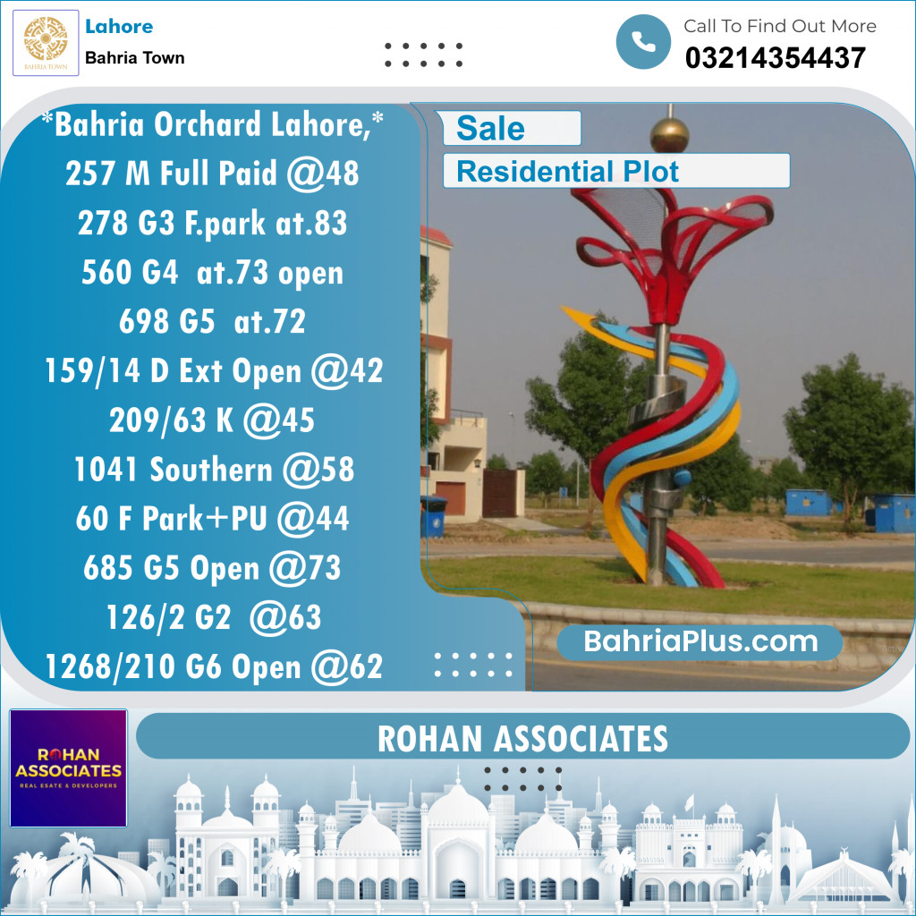 Residential Plot for Sale in Bahria Town, Lahore - (BP-123761)