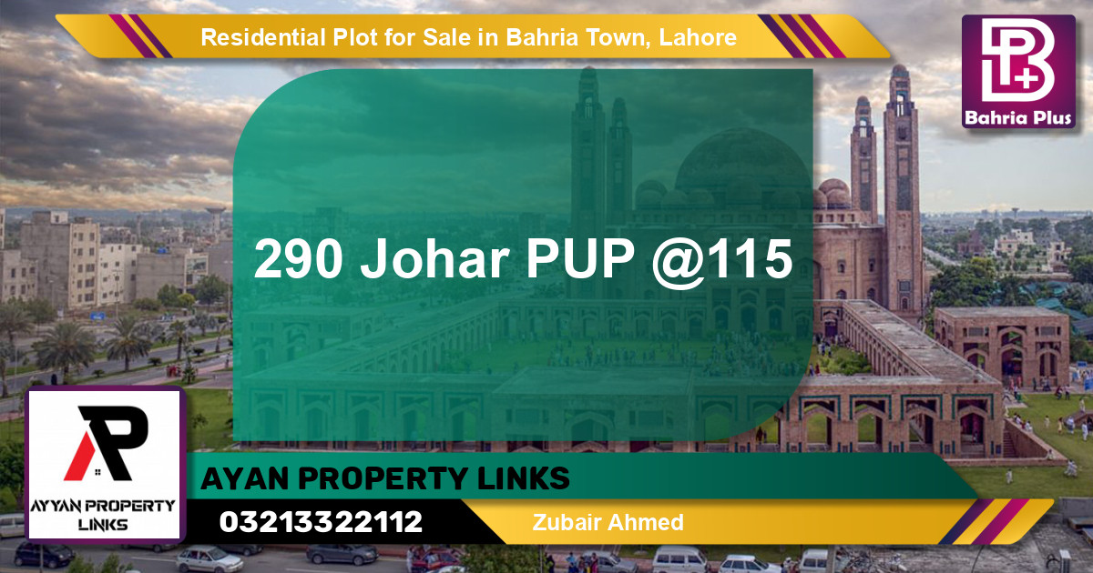 Residential Plot for Sale in Bahria Town, Lahore - (BP-123768)