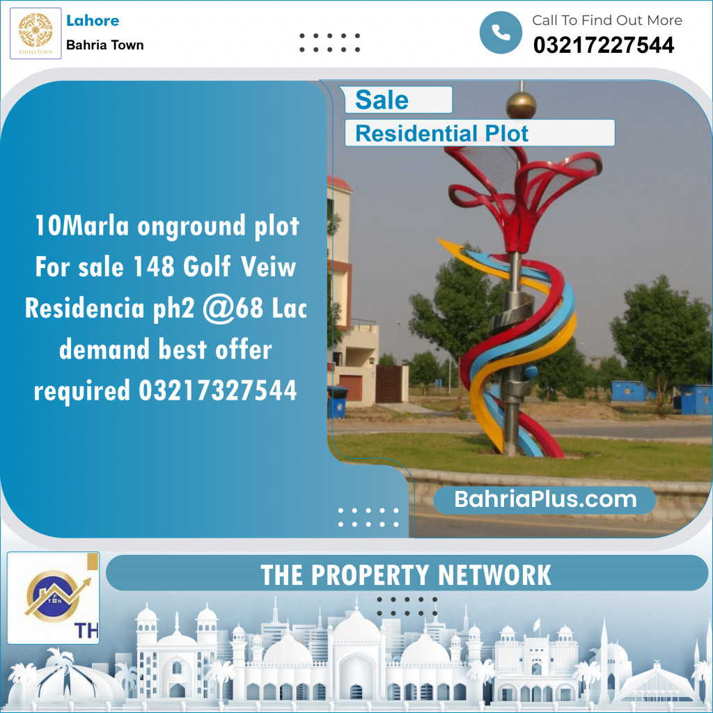 Residential Plot for Sale in Bahria Town, Lahore - (BP-123809)