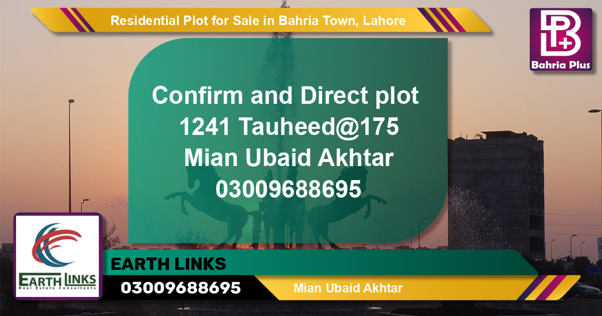 Residential Plot for Sale in Bahria Town, Lahore - (BP-123860)