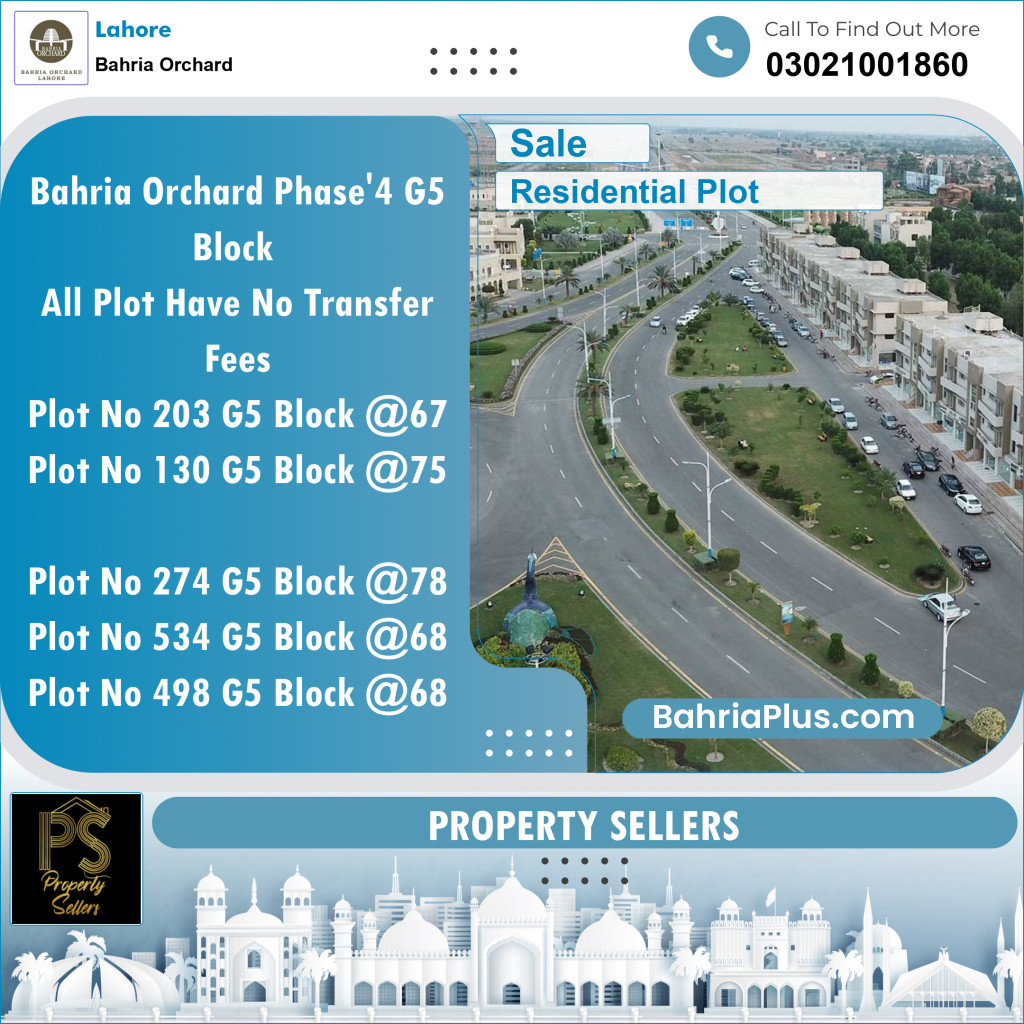 Residential Plot for Sale in Bahria Orchard, Lahore - (BP-123900)
