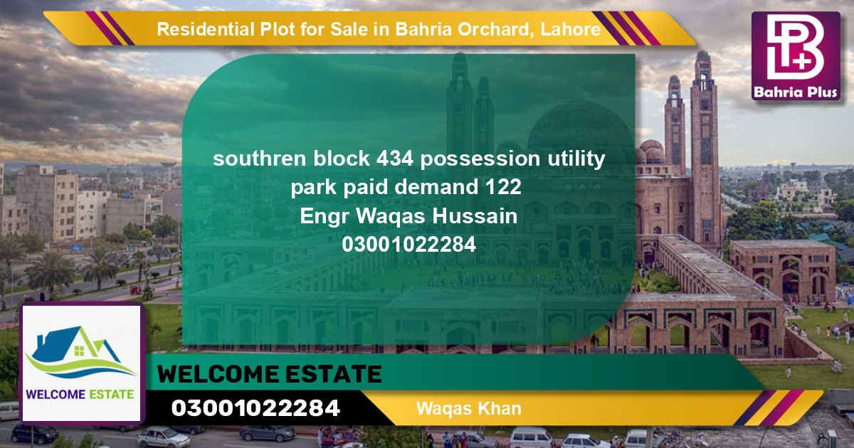 Residential Plot for Sale in Bahria Orchard, Lahore - (BP-123931)