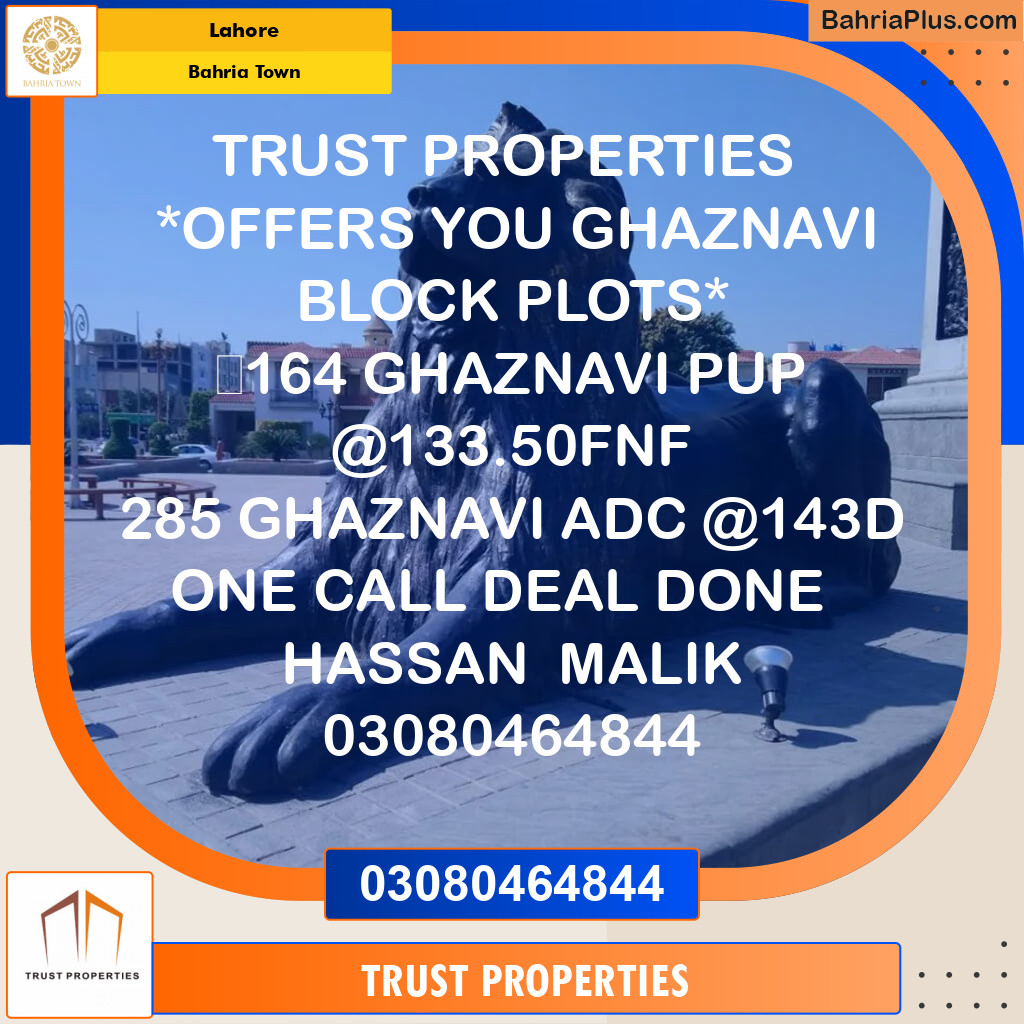 Residential Plot for Sale in Bahria Town, Lahore - (BP-123976)