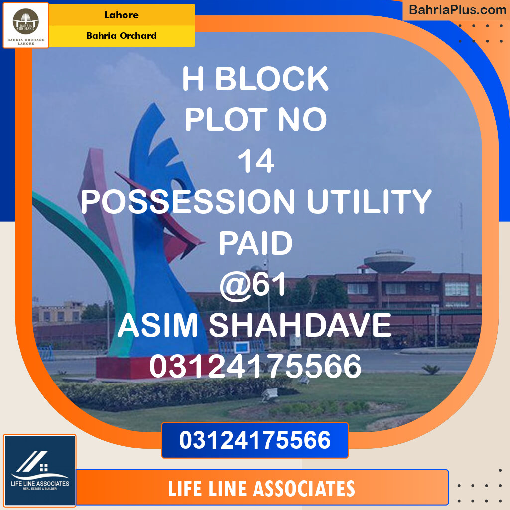 Residential Plot for Sale in Bahria Orchard, Lahore - (BP-124043)