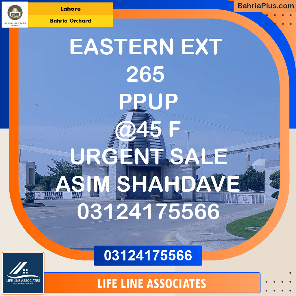 Residential Plot for Sale in Bahria Orchard, Lahore - (BP-124047)