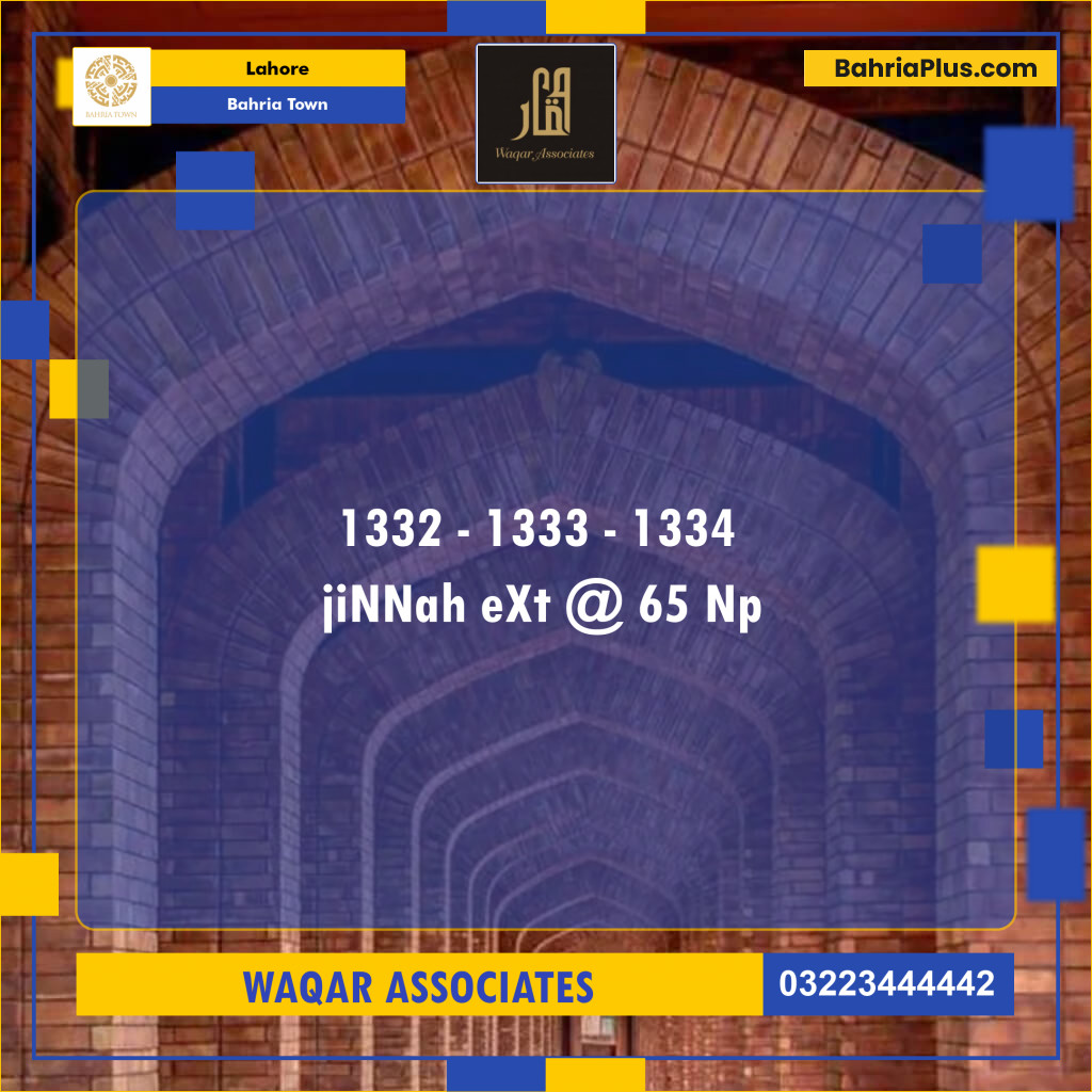 Residential Plot for Sale in Bahria Town, Lahore - (BP-124083)