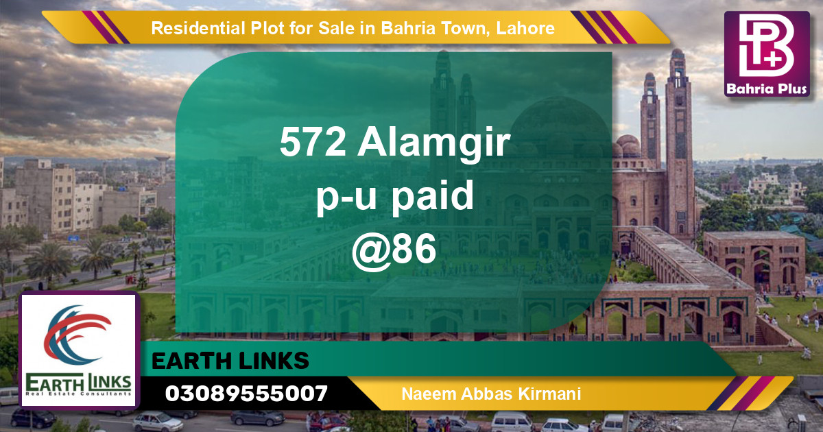 Residential Plot for Sale in Bahria Town, Lahore - (BP-124144)