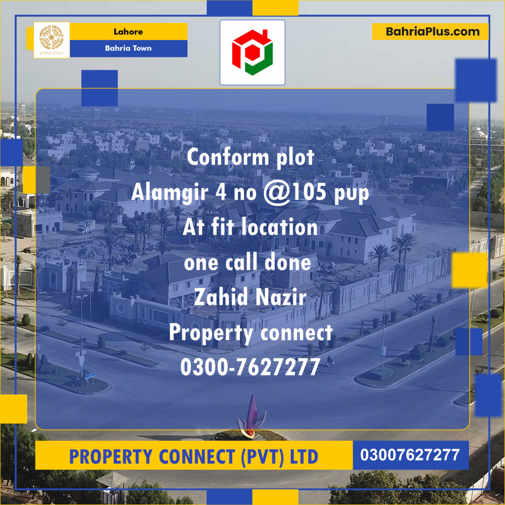 Residential Plot for Sale in Bahria Town, Lahore - (BP-124145)