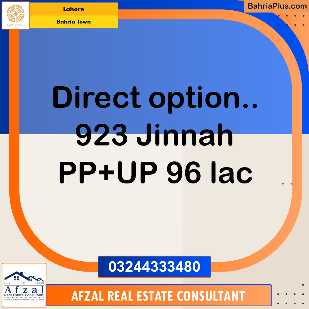 Residential Plot for Sale in Bahria Town, Lahore - (BP-124149)