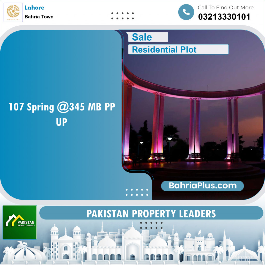 Residential Plot for Sale in Bahria Town, Lahore - (BP-124218)