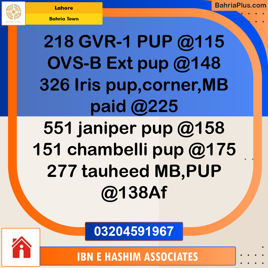 Residential Plot for Sale in Bahria Town, Lahore - (BP-124252)