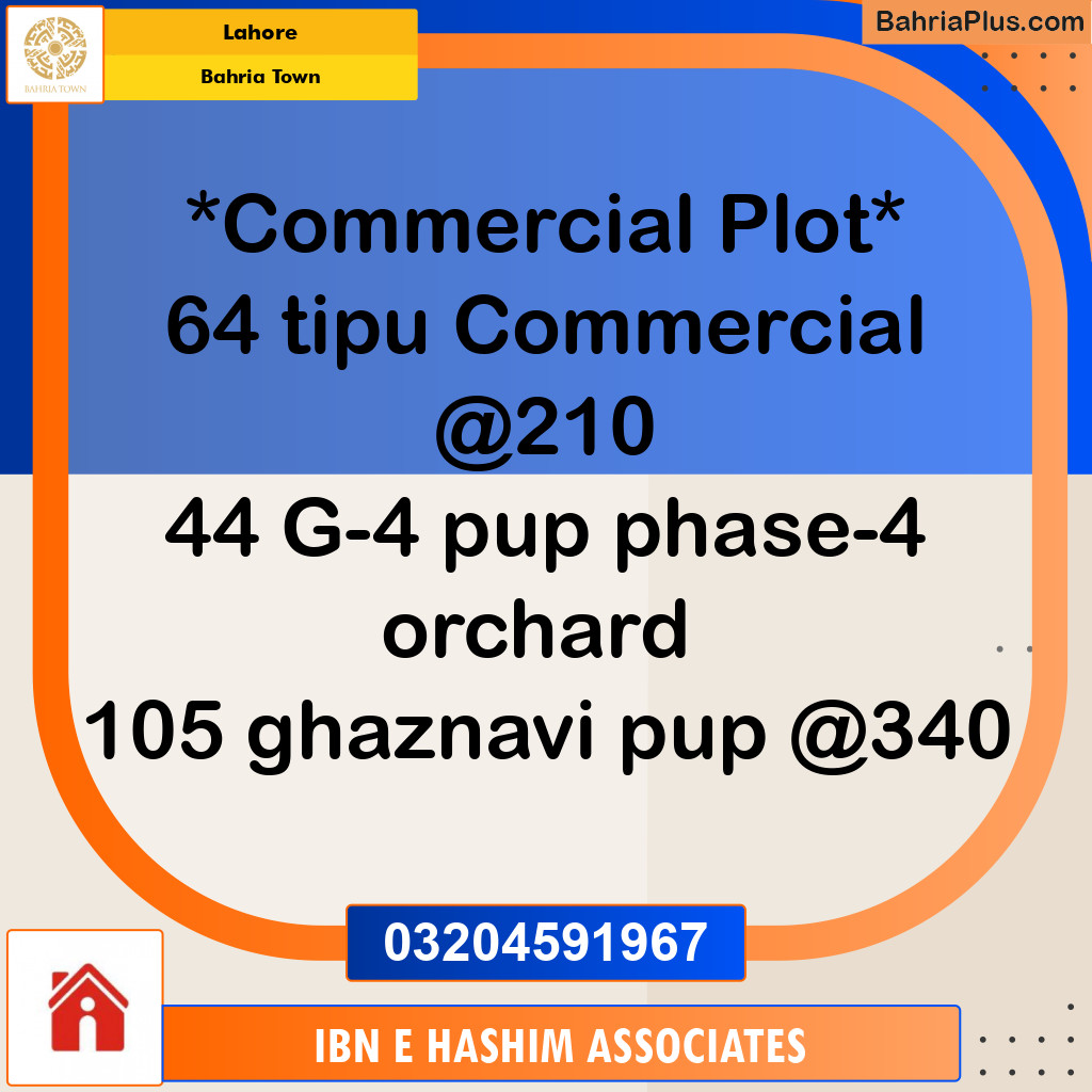 Commercial Plot for Sale in Bahria Town, Lahore - (BP-124255)
